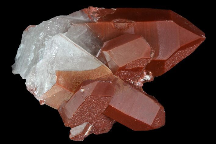 Natural, Red Quartz Crystal Cluster - Morocco #88915